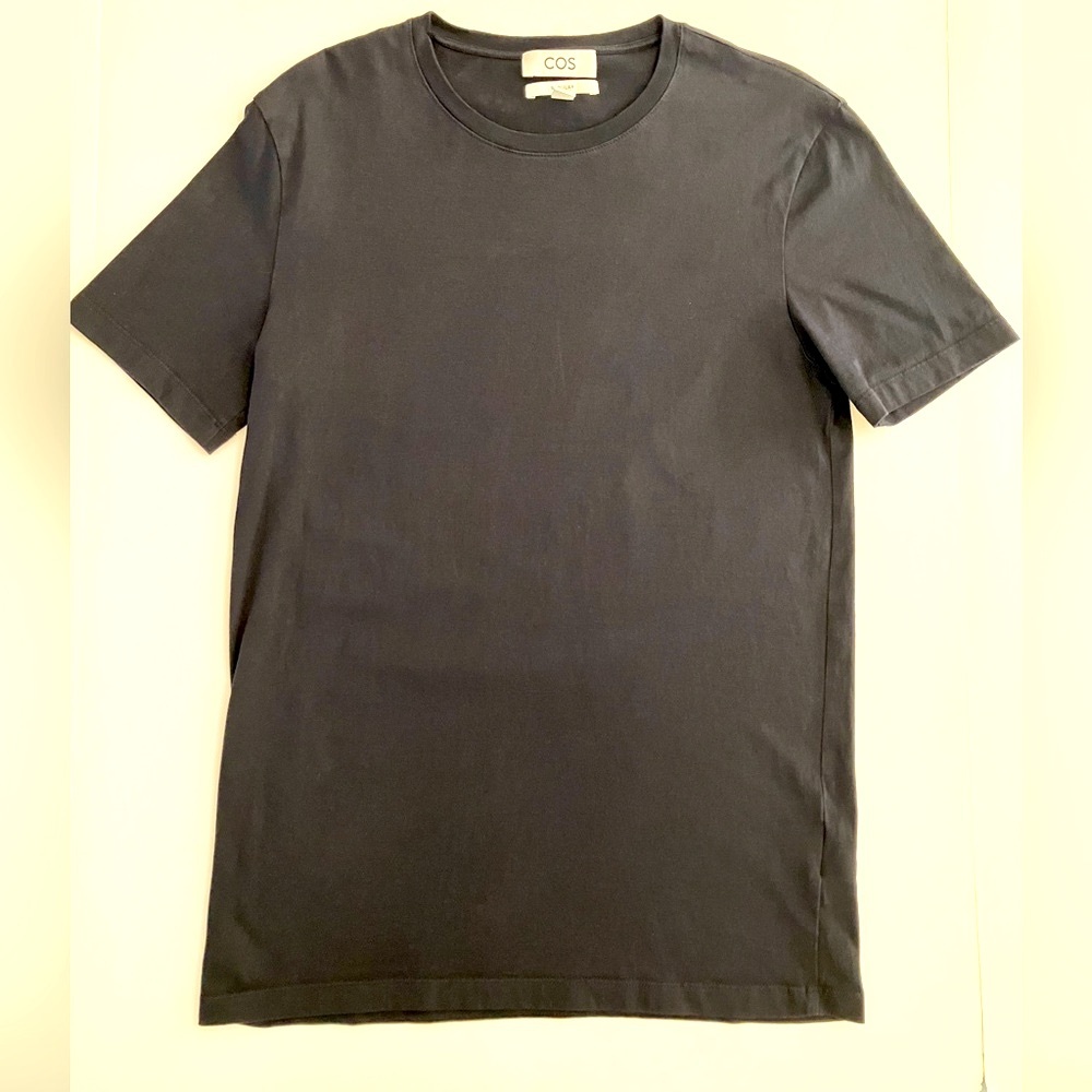 COS Black Cotton Crew Neck Tee XS